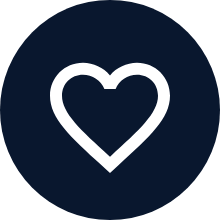 dark blue icon of heart
