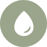 green icon of water drop