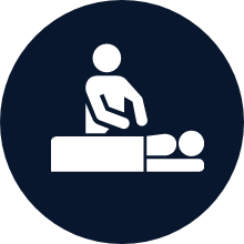 dark blue massage icon